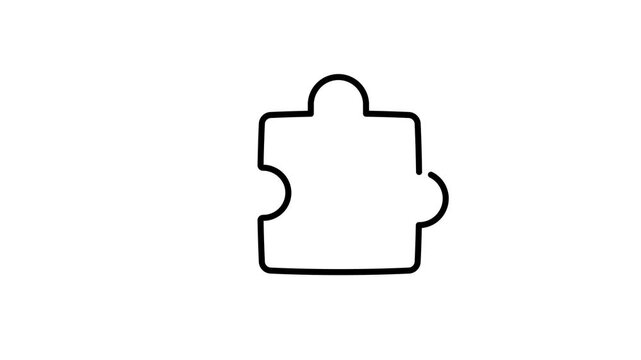 A single puzzle piece outline symbolizing a missing piece, problem-solving, connection, or strategy concept.