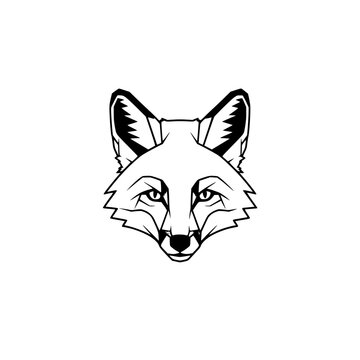 Isolated fox head vector illustration graphic art
