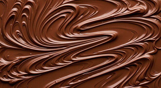 Melted Chocolate Swirls Texture Background
