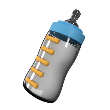 3D Baby Bottle Icon