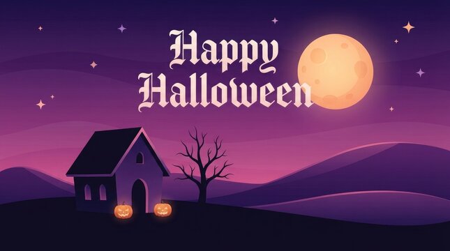 Happy halloween pixel art with haunted house