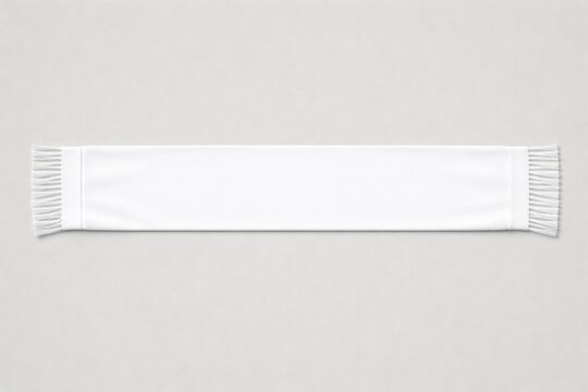 Elegant white scarf with fringes.