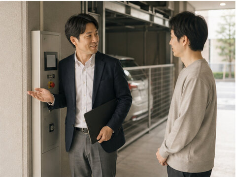 駐車場,パーキング,コインパーキング,月極駐車場,立体駐車場,地下駐車場,機械式駐車場,平面駐車場,駐車スペース,駐車区画,駐車,車,自動車,乗用車,軽自動車,駐車料金,精算機,駐車券,ゲート,満車,空車,時間貸し,月極,駐車禁止,車止め,白線,標識,看板,監視カメラ,防犯,交通,道路,都市,住宅街,マンション,商業施設,ショッピングモール,オフィスビル,駅前,土地活用,不動産,駐車場経営,駐車場