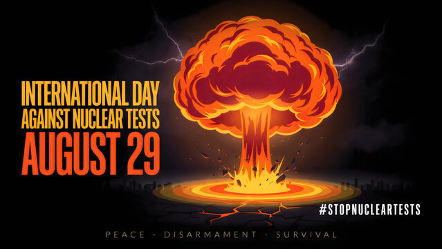 Nuclear explosion mushroom cloud illustration