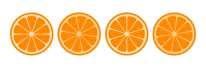 Fototapeta premium simple flat illustration of orange slice