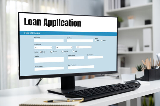 Online loan application form for brisk digital information collection on the internet network