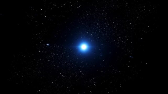 Mesmerizing cosmic scene of a brilliant star bursting into existence with radiant light and glowing energy