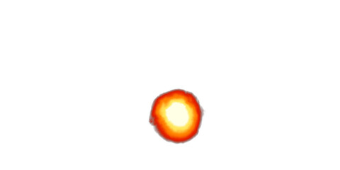 Fiery Orange Fireball Explosion Overlay, Isolated on Transparent Background. Isolated glowing fireball explosion for VFX, motion graphics and cinematic compositing. © Tung's companion