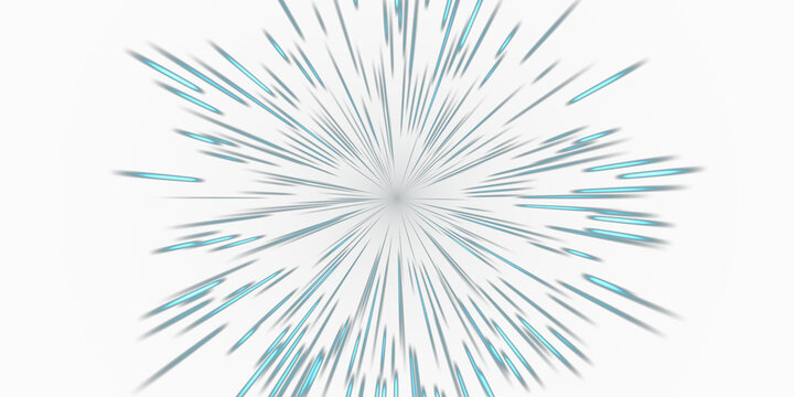 Cyan Hyperspace Star Warp Overlay, Isolated on Transparent Background. Isolated glowing hyperspace star warp for VFX, motion graphics and cinematic compositing.