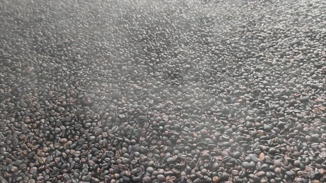 Coffee beans after the roasting process, part 2