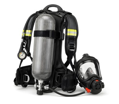 Firefighter SCBA Breathing Apparatus with Cylinder Harness and Regulator for Professional Emergency Respiratory Protection Systems