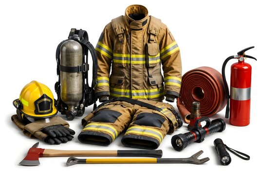 Firefighter Complete Emergency Equipment Collection for Rescue Protection Suppression Tools Station Readiness and Response Training