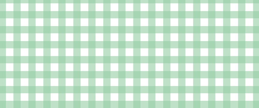 Plaid fabric textile fashion cloth gingham tartan tablecloth tile checkered geometric green white color vintage abstract background