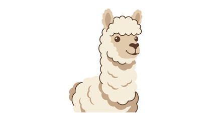 Obraz premium Cute llama illustration isolated white background