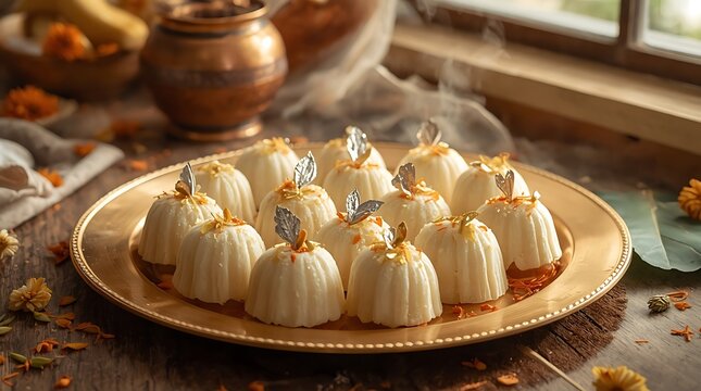 Traditional Ganesh Chaturthi modak served as a festive treat.