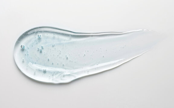 Transparent gel texture with air bubbles