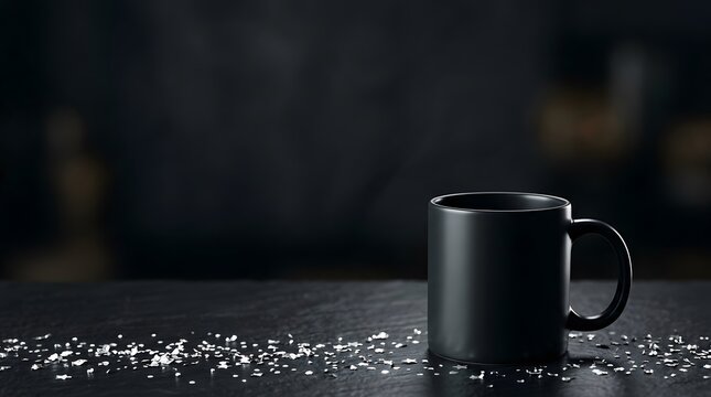 A dimly lit atmospheric still life featuring a dark cylindrical glass jar with a metallic lid resting on a reflective surface evoking a sense