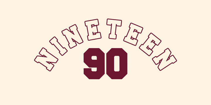 Retro vintage typography college varsity motivational quote slogan print for graphic jersey, tee, hat, t-shirt, sweatshirt, or wall art design - Vector