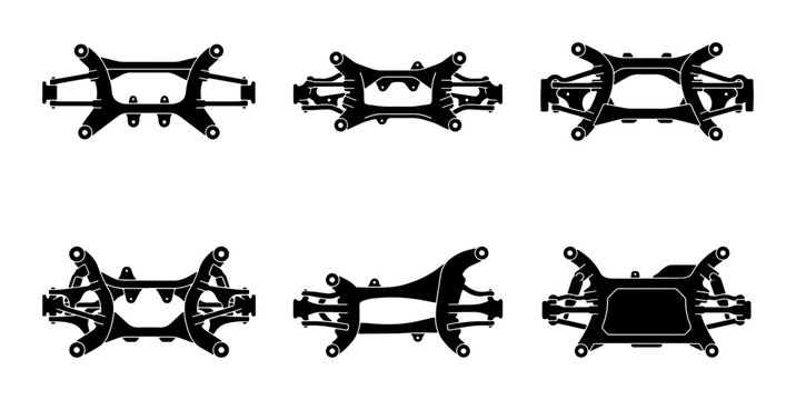 Automotive Suspension Systems, Car Chassis Components, Vehicle Frame Parts, Engineering Design Elements