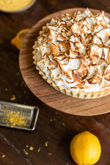 Fototapeta premium Delicious lemon meringue pie dessert