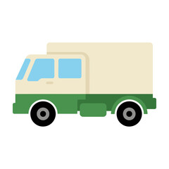 Fototapeta premium Delivery Truck Side View Icon for Logistics Services