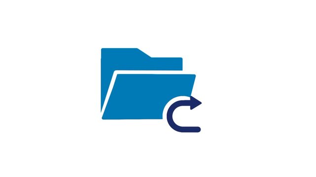 File sharing concept featuring a folder icon and sharing arrow, representing digital document transfer and information exchange.