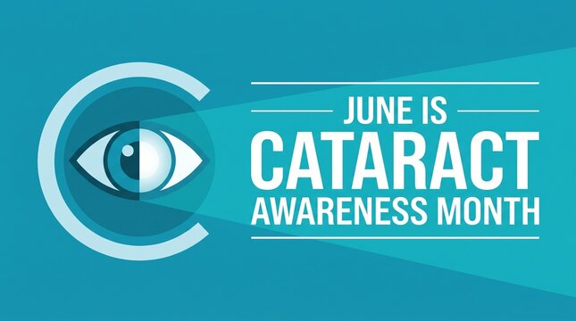 Cataract awareness month june poster design
