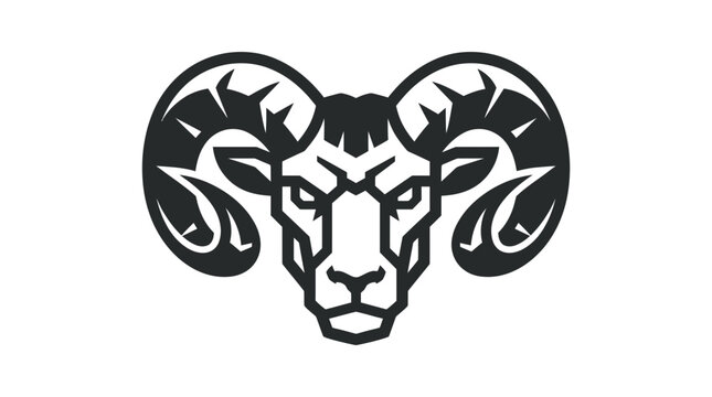 Ram head symbol vector art