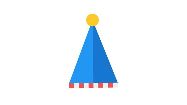 Party hat icon showing festive wear process for celebration and birthday fun