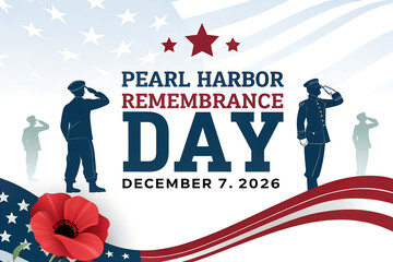 Fototapeta premium Pearl harbor remembrance day december 7 2026 patriotic military tribute