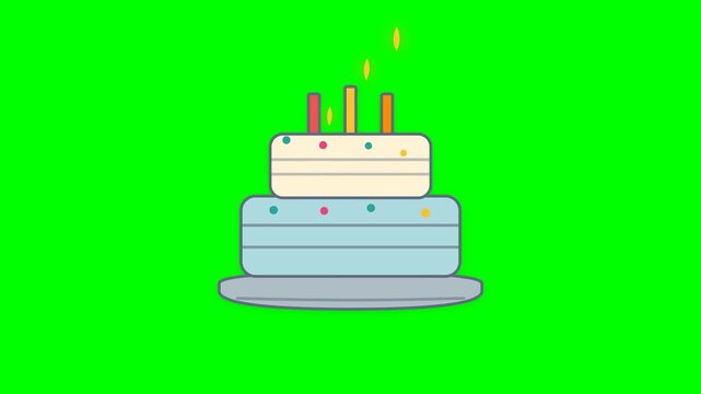 Birthday cake icon showing celebration process for party and special occasion joy