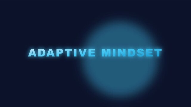 Adaptive mindset neon text animation for business growth and digital transformation concepts 4k innovation