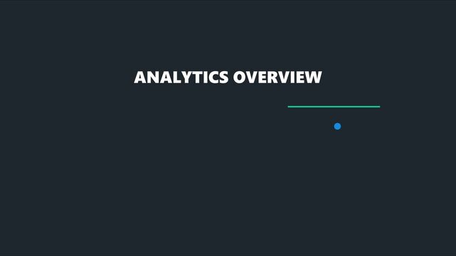 Analytics overview motion with animated data point and line for business reports and digital marketing presentations animation 4k