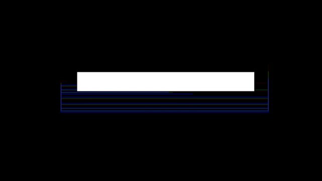 White graphical elements on black background with horizontal rectangle above outlined frame and circle-ended bar on top, minimalist geometric ui design vector element.