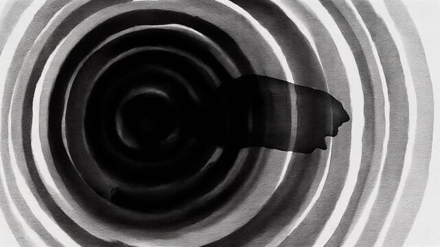 Ink Wash Ripple Wave Doodle Zen Background