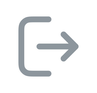 exit logout arrow icon flat vector