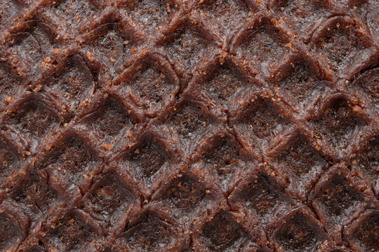 Chocolate Waffle Surface Texture Bcakground