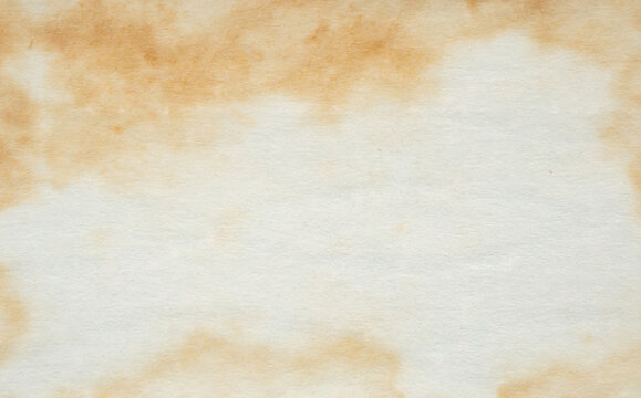 Old Vintage Paper Texture Background with Water and Coffee Stains
