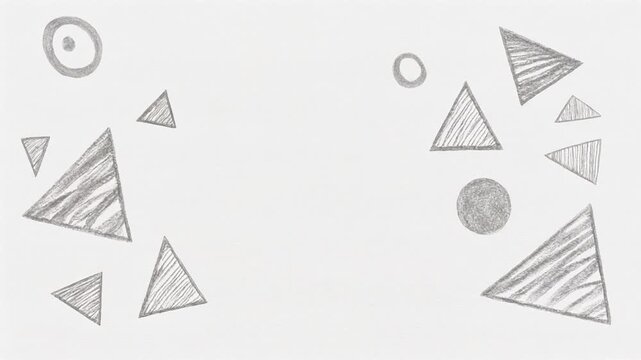 Pencil Sketch Geometric Doodle Hand Drawn Background