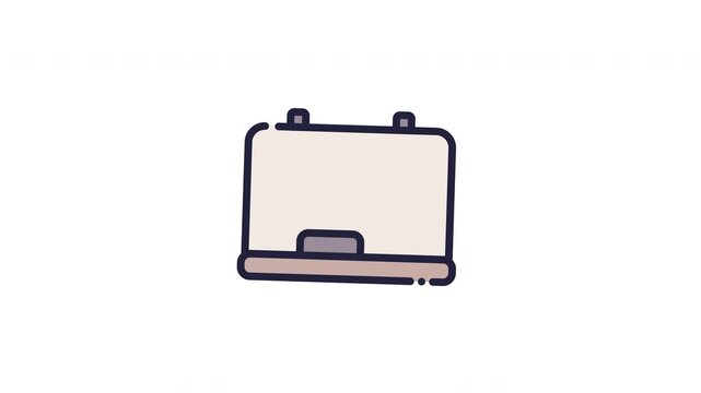 Modern flat design vector icon of a clean educational board, perfect for illustrating learning environments, classroom resources, school presentations, and interactive teaching applications
