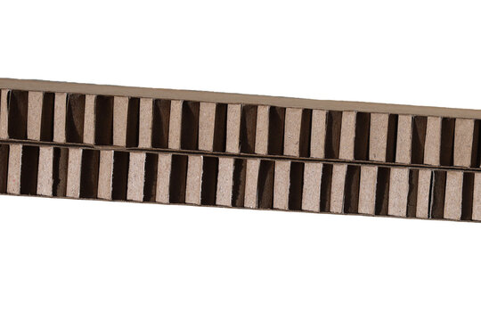 Thick brown honeycomb paper padding for shockproof product packaging.