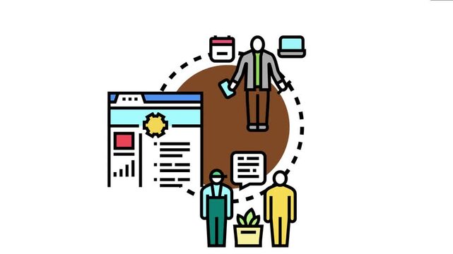 Person presenting their information, skills, and values online and offline, communicating their professional and individual identity to others