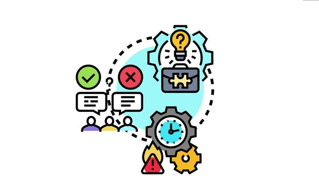 Business people are discussing ideas, evaluating solutions, and managing challenges, symbolizing the common misconception that success is achieved by avoiding all errors and problems