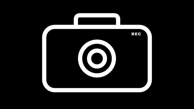 Minimalist Camera Icon Set for Digital Media and Design Projects.
