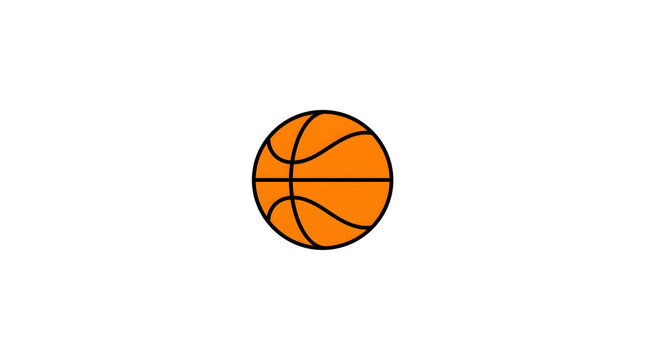 Orange Basketball Icon - Sports Ball Illustration