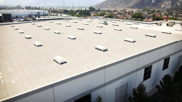 Aerial view of a modern building