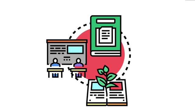 Academic references concept presenting books, research materials, and knowledge sharing in a classroom setting, symbolizing growth and scholarly pursuit