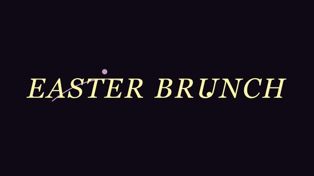 Easter brunch animated typography title for spring holiday event invitations and seasonal social media animation 4k