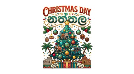 Obraz premium Christmas Gift Boxes with Christmas Tree and Festive Ornaments for Holiday Celebration, New Year, Winter Season and Merry Christmas Card Vector Illustration