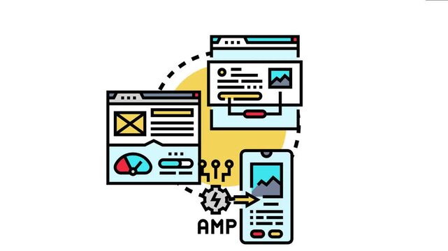 Website content and data stream, optimizing digital information for faster loading speeds and improved user experience on various internet connected devices